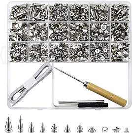 PWGHWG 456 Stück Ziernieten Set, Silber Metall