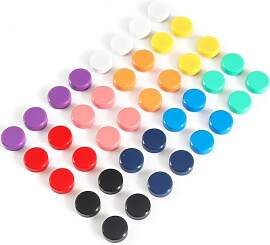 PYJLBX 40 Stück robuste Magnete – 10 Farben,