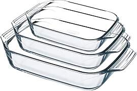 Pyrex 8023510, Set aus 3 Auflaufformen aus Glas