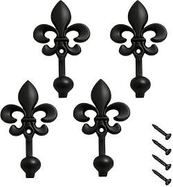 Qaixwuyi Schwarz Wandhaken Vintage Metall