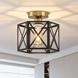 Qamra Deckenlampe Vintage Schwarz und Gold
