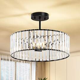 Qamra Moderne Deckenleuchte Gold Kristall
