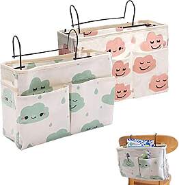 Qanye 2 Stücke Bett Organizer zum Einhängen,