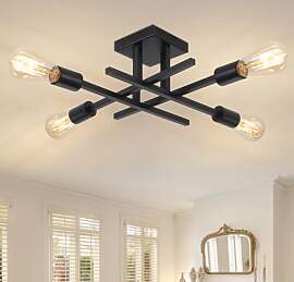 QAREHL Deckenlampe Schwarz, Deckenleuchte 4