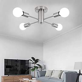 QAREHL Deckenleuchte Wohnzimmer, 4 Flammig