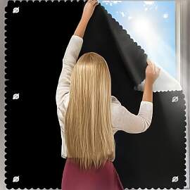 QaZanteiar Dachfenster Rollo, Schwarz B60×H73cm,