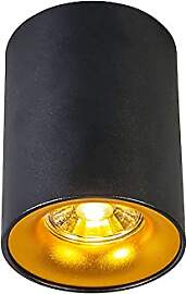 Qazqa Deckenstrahler, Deckenspot - Ronda - Schwarz 