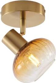 Qazqa Deckenstrahler, Deckenspot - Teddy - Gold