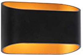 Qazqa - Modern Design Wandleuchte schwarz mit Gold 