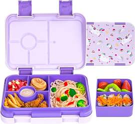 QCQHDU Brotdose Kinder mit 6 Fächern - Lunchbox