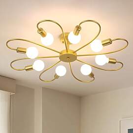 Qcyuui Moderne 8-flammige Deckenleuchte Industrial 