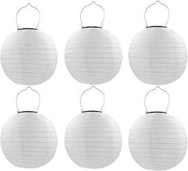 Qedertek Solar Lampions 6 Stück 20cm Solar LED