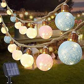 Qedertek Solar Lichterkette Aussen Wetterfest, 6M