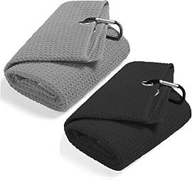 QeeHeng 2 x dreifach gefaltetes Golf-Handtuch,