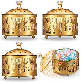 Qeunrtiy 4 Stück Ramadan-Tabletts mit Deckel,