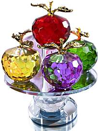 QFkris Kristall-Apfel-Ornament,