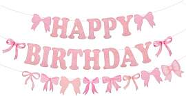 Qianyu Geburtstag Deko Rosa Schleife Schleifen