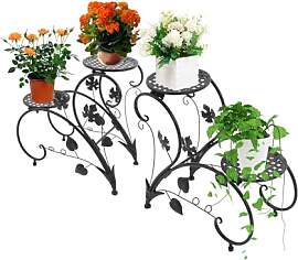 QIERF 2Pcs Blumenständer Metall Blumentreppe