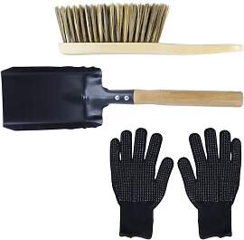 Qivine 3 Stück Kehrgarnitur für Kaminofen,