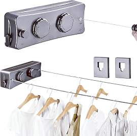 Qivine Wäscheleine Ausziehbar 2 x 5,1M