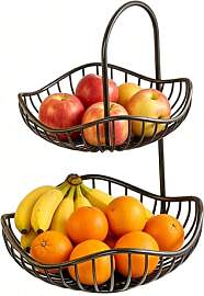 Qizeroty Obstkorb Mit 2 Etagen, 2 Stockig Obstkorb 