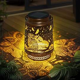 Qoosea Solarlaternen Solar Garten Eulenlichter im