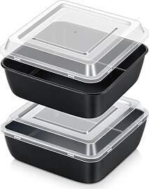 Quadratische Auflaufform 2er Set, Onader Edelstahl 