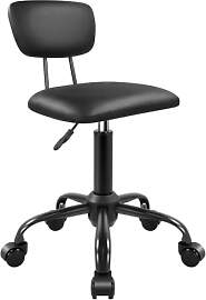 Quadratischer Drehhocker mit Rollen