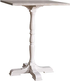 Quadratischer Stehtisch/Bartisch Massivholz tief