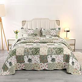 Qucover Patchwork Tagesdecke Bettüberwurf für
