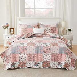 Qucover Tagesdecke 220x230 Rosa, Tagesdecke