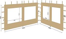 QUICK STAR 2 Seitenteile aus Polyester mit Fenster 