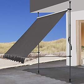 QUICK STAR Klemmmarkise 250x130cm Grau