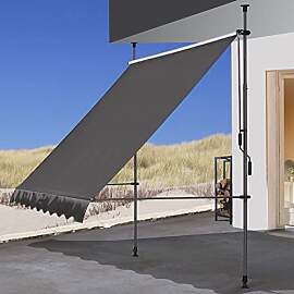 QUICK STAR Klemmmarkise 300 x130cm Grau
