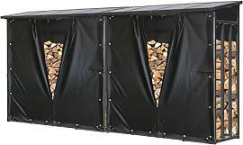 QUICK STAR Set 2 Stück Metall Kaminholzregal
