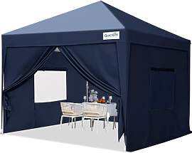 Quictent Faltpavillon 3x3m Pavillon mit 4