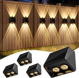 Quntis Solar Wandleuchte Außen 4er Set, IP65