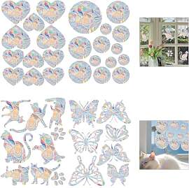 QUNXON 40 Stück Suncatcher Sticker, PVC Prisma