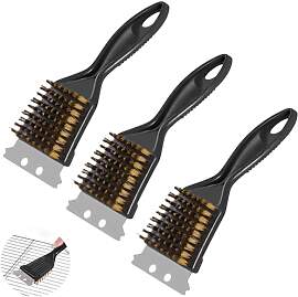 QUNXON Grillbürste, 3 Stück BBQ Messingbürste,