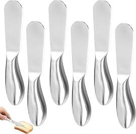 Quvxzy 6 Stück Buttermesser Klein aus Edelstahl,