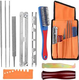 QWORK® 11 Stück Kettensäge Schärfgerät Set,
