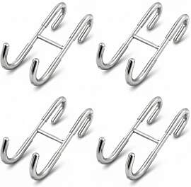 QWORK® 4 Stück Duschhaken Ohne Bohren Haken