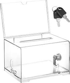 QWORK® Abschließbar Spendenbox Geldkassette