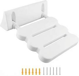 QWORK® Klappbarer Duschsitz, Wandmontage,