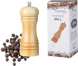 Qwrqwr Pfeffermühle Aus Eichenholz Salzmühle