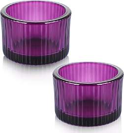 Qwrqwr Teelichthalter aus Glas, dekoratives