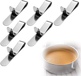 QYHON 6 Stück Edelstahl Tortenring Clips –