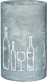 Räder Vino Beton Weinkühler Flasche + Glas