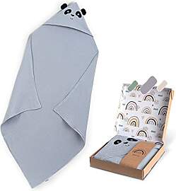 Räuberella® Panda-Kapuzenhandtuch Baby in Blau I 