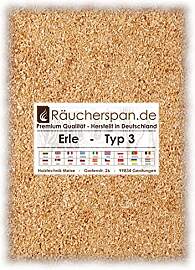 Räucherspäne Räuchermehl Erle 2kg Typ 3